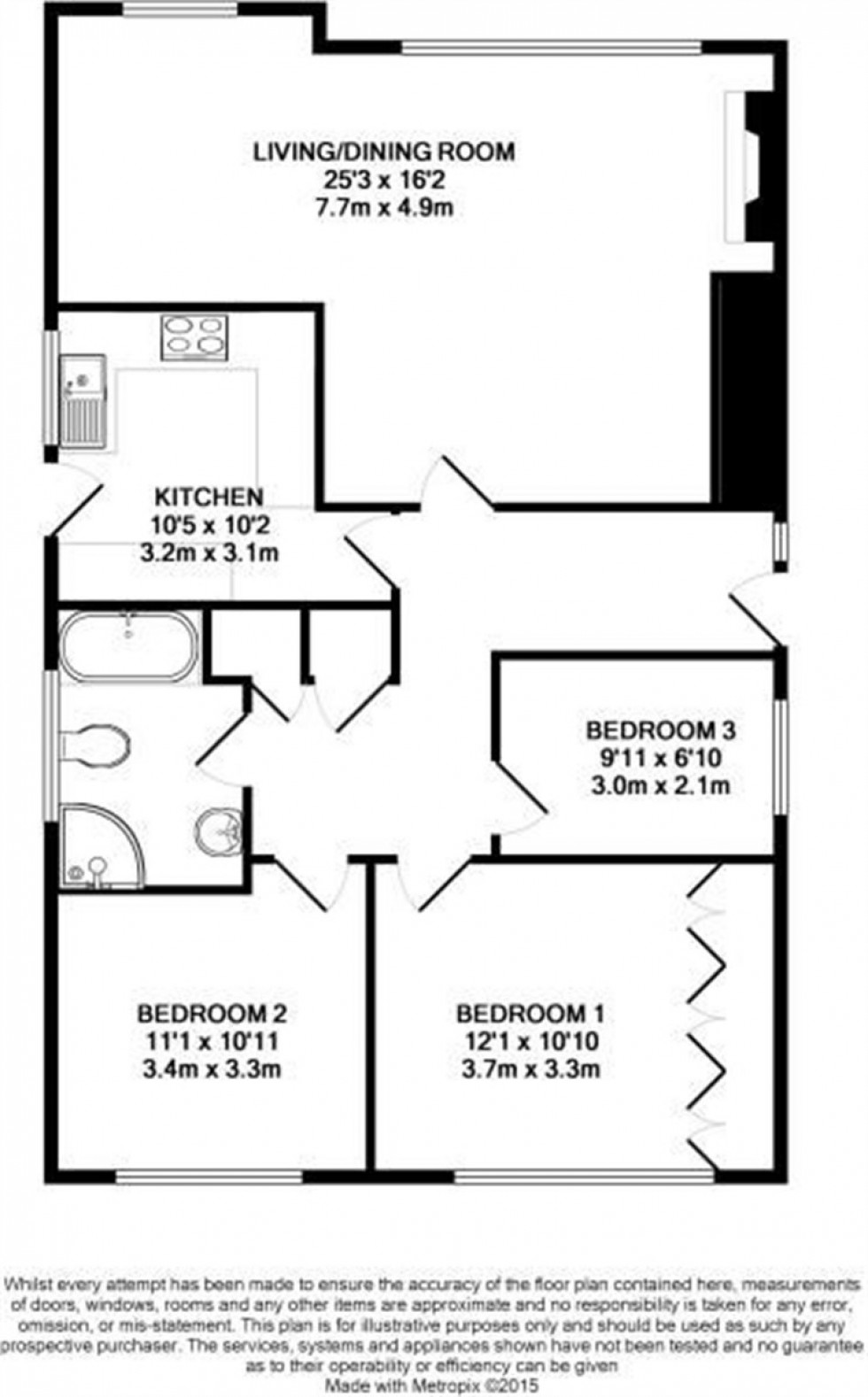 Floorplan for Alphington Avenue ,Surrey GU16 8LY