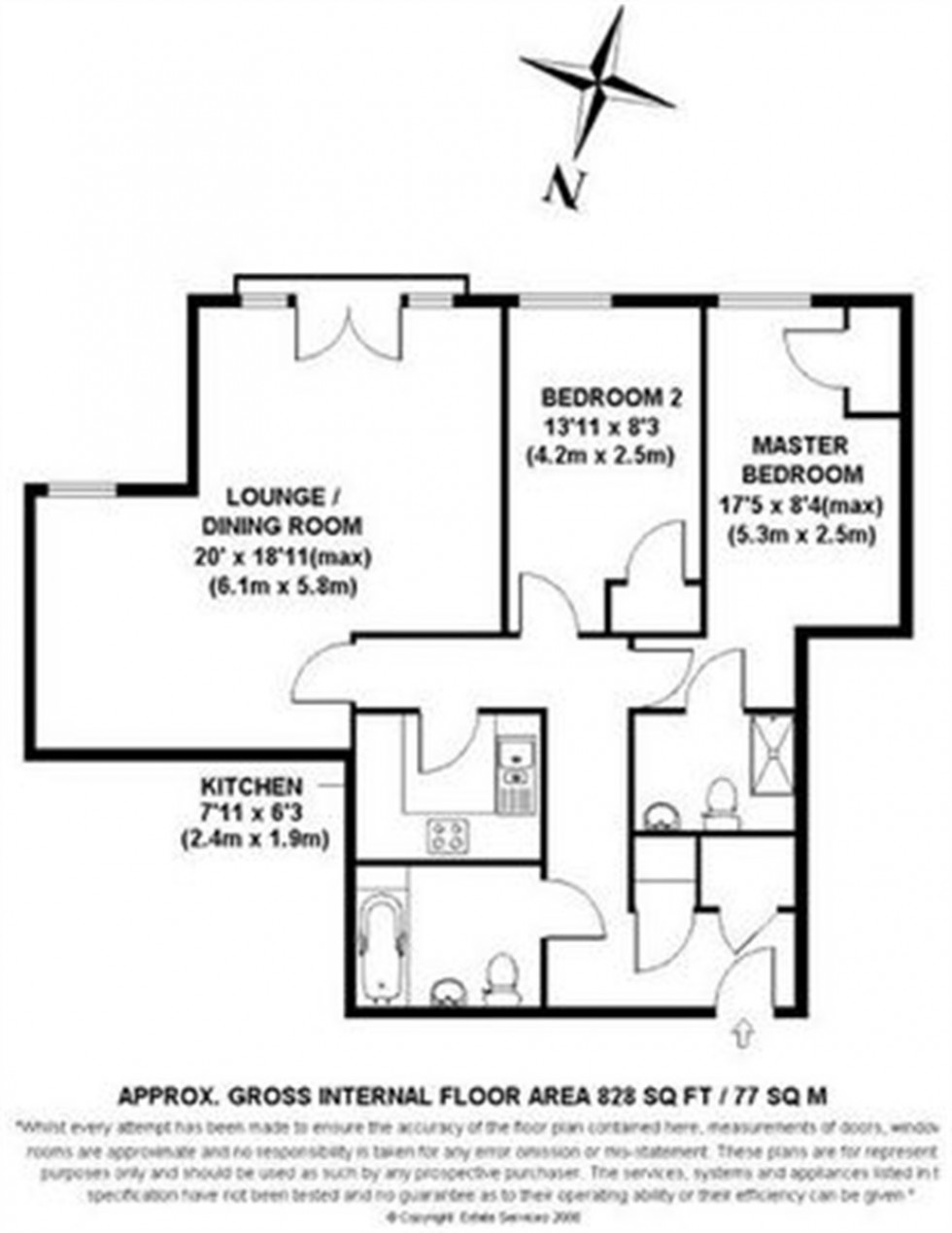 Floorplan for Upper Chobham Road, Camberley, Surrey