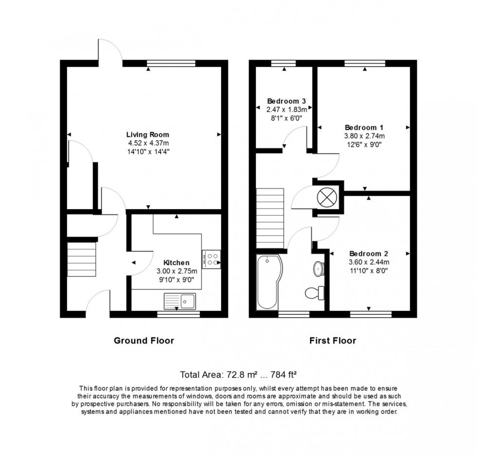 Floorplan for Millins Close, Owlsmoor