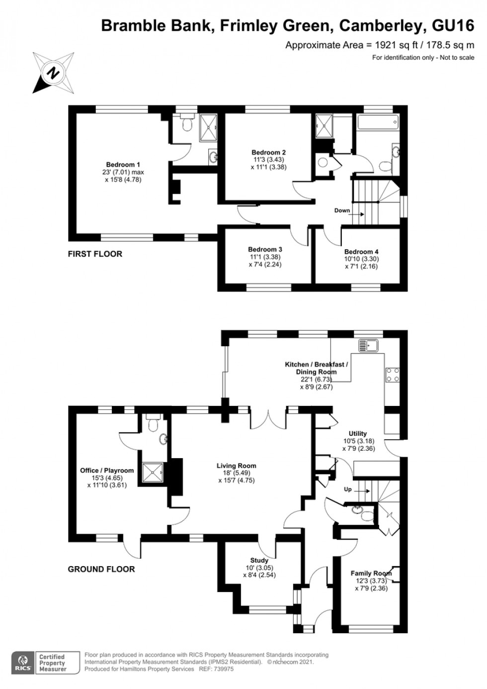 Floorplan for Bramble Bank, Frimley Green