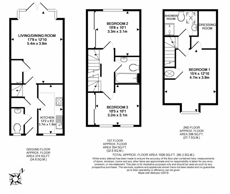 Floorplan for Kings Mews, Frimley Green, Camberley