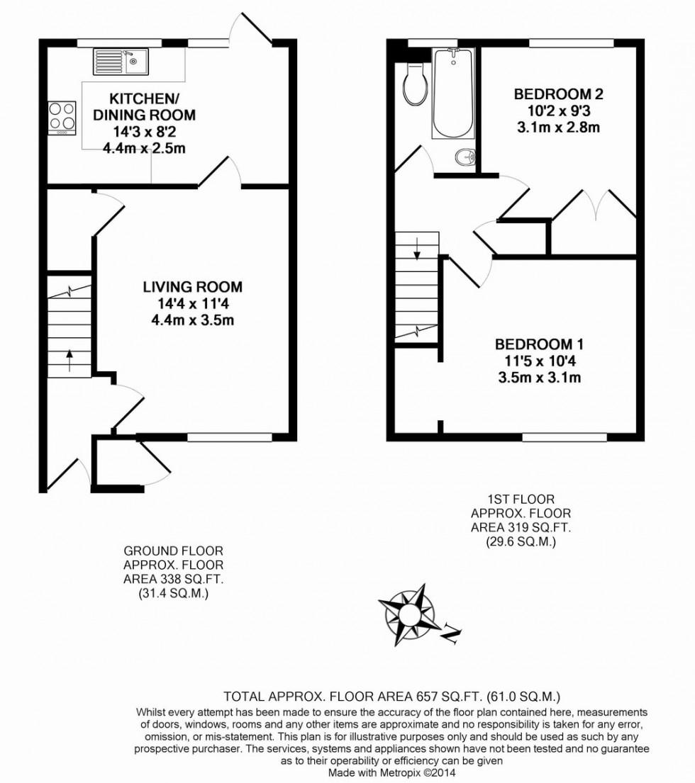 Floorplan for Danebury Walk, Frimley