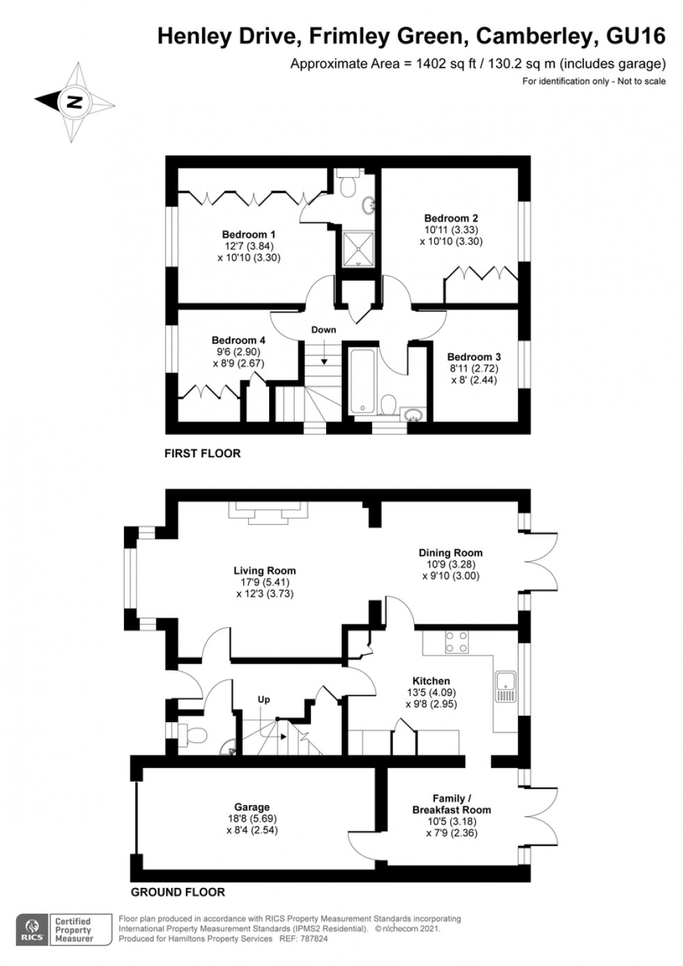 Floorplan for Henley Drive, Frimley Green