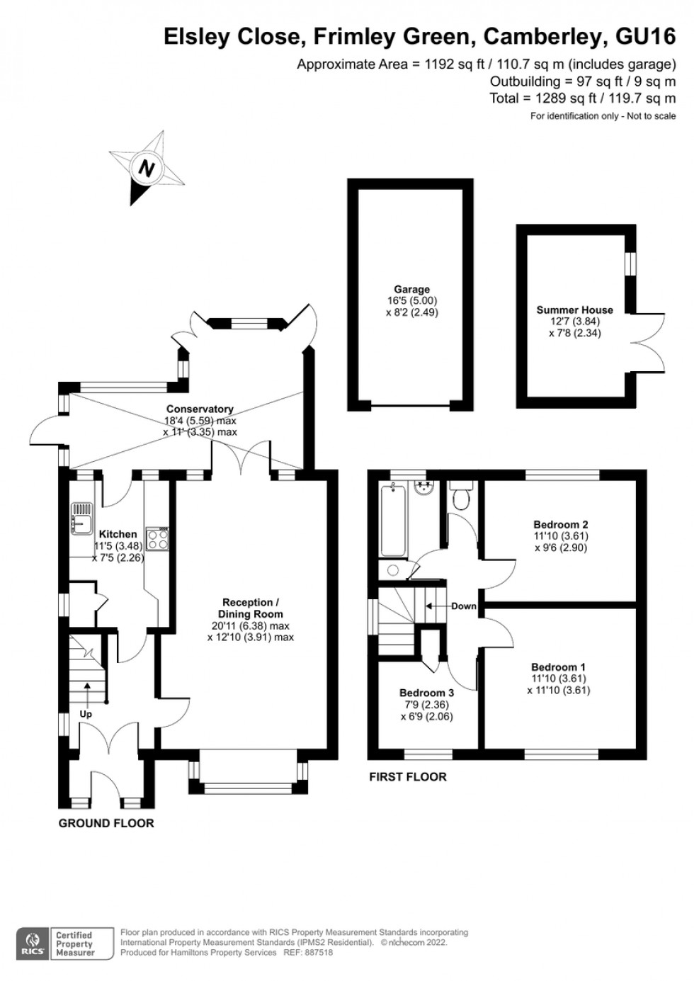 Floorplan for Elsley Close, Frimley Green