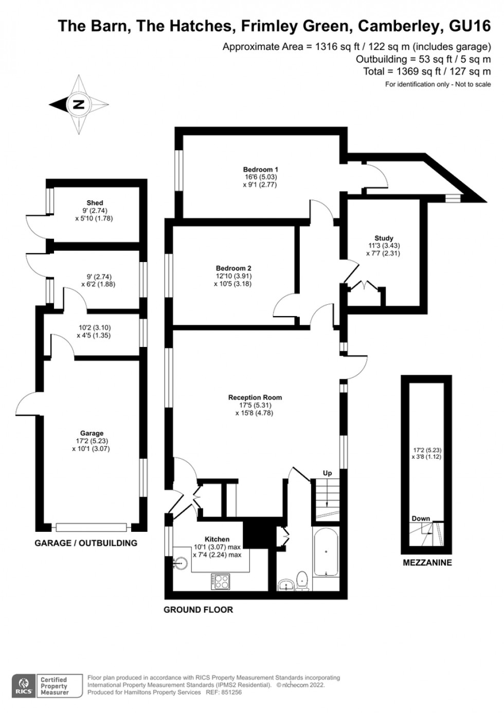 Floorplan for The Barn, The Hatches