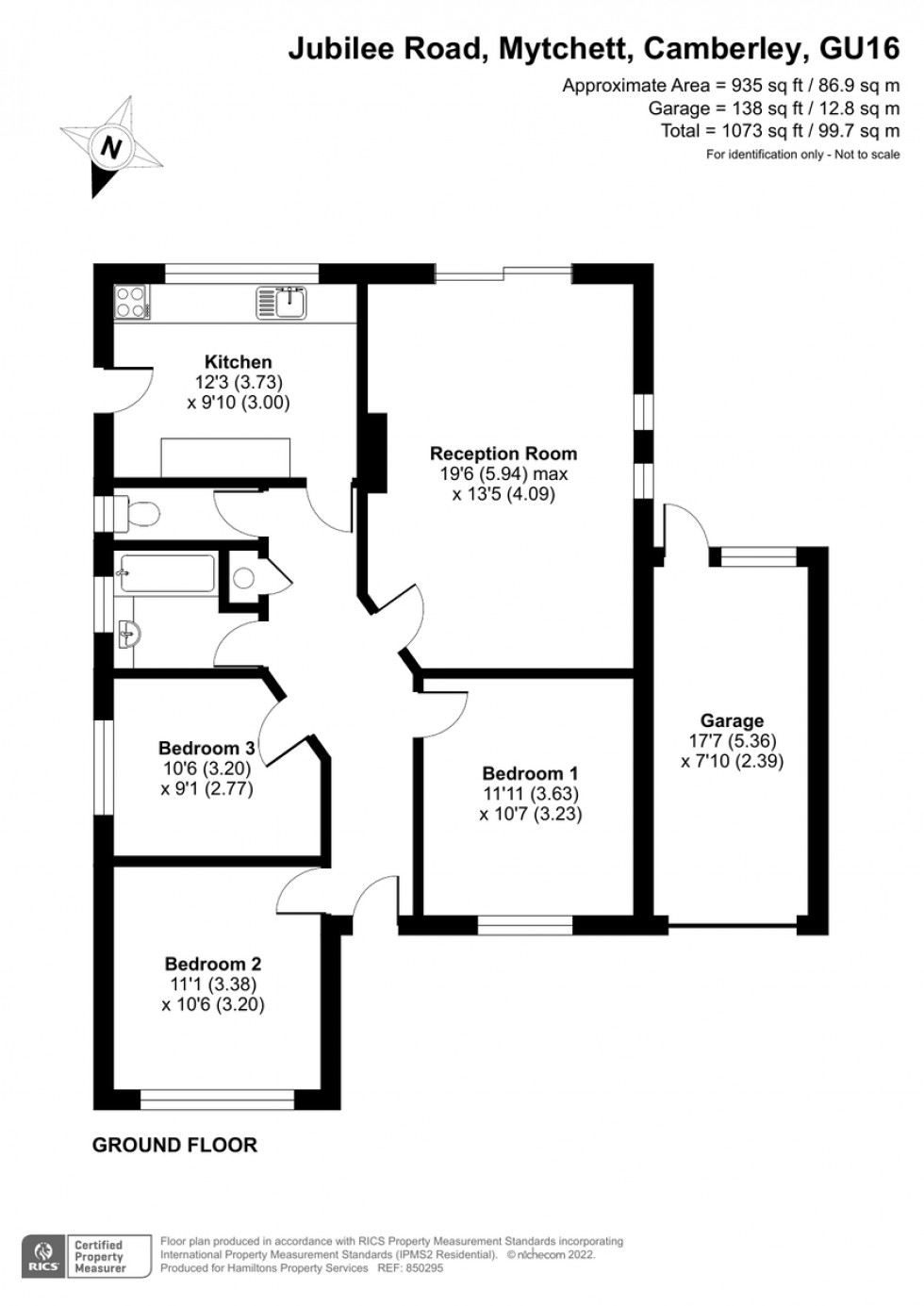 Floorplan for Jubilee Road, Mytchett