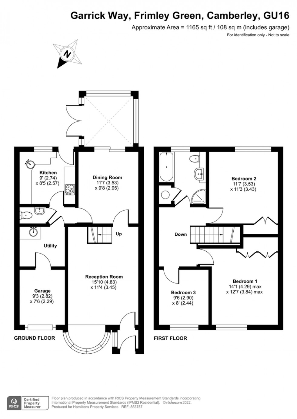 Floorplan for Garrick Way, Camberley