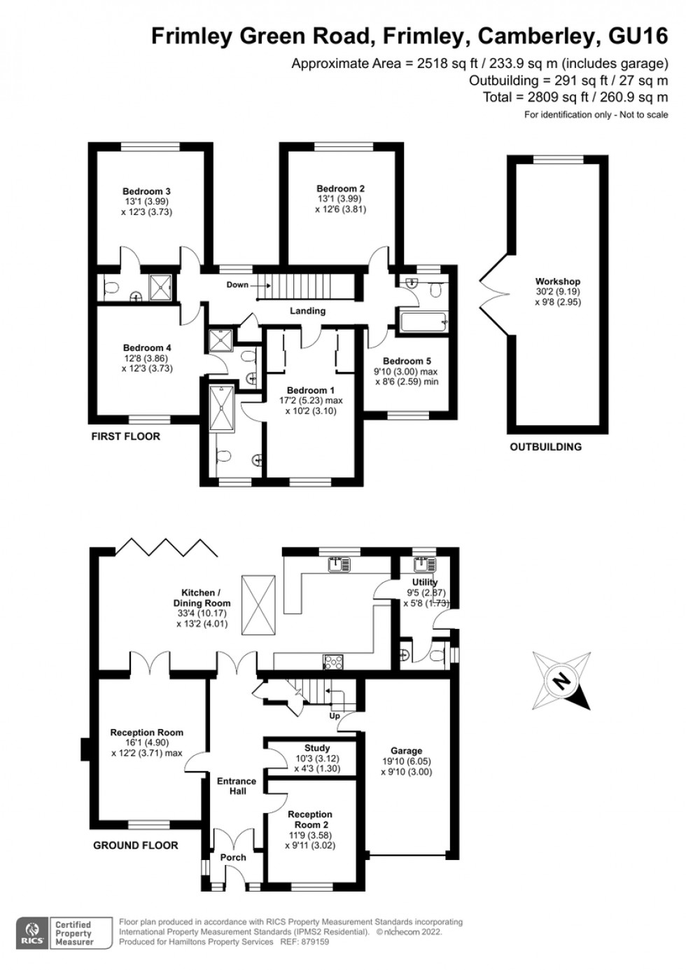 Floorplan for Frimley, Surrey