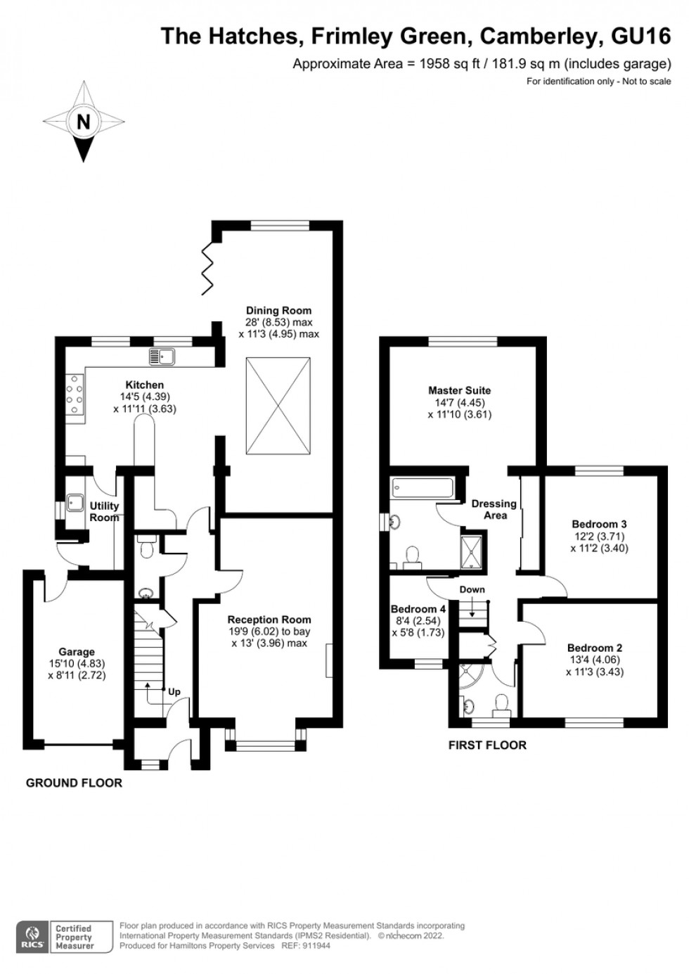 Floorplan for The Hatches, Frimley Green