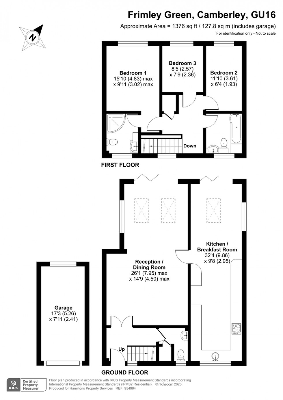 Floorplan for Elmcroft Close, Frimley Green