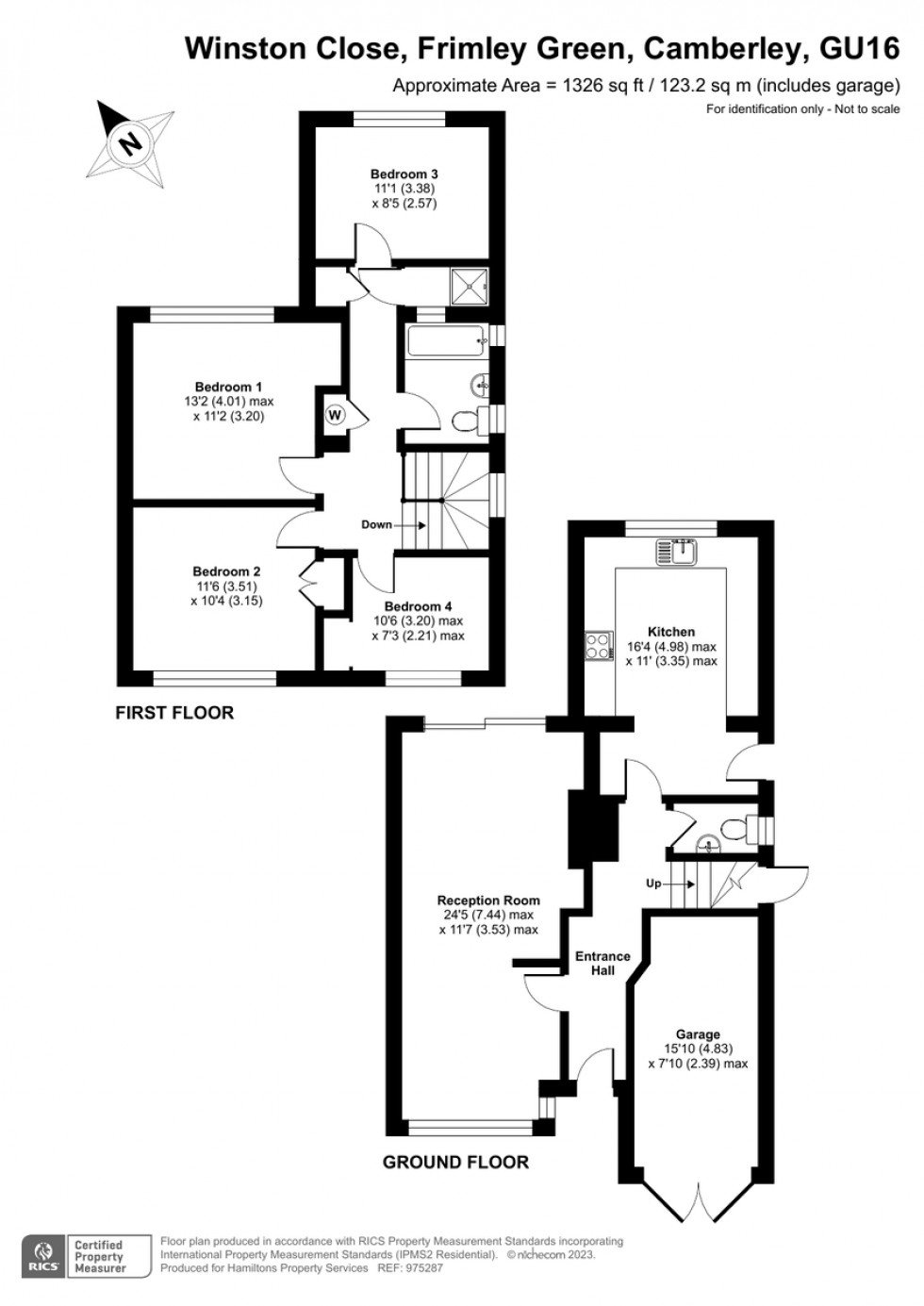 Floorplan for Winston Close, Frimley Green