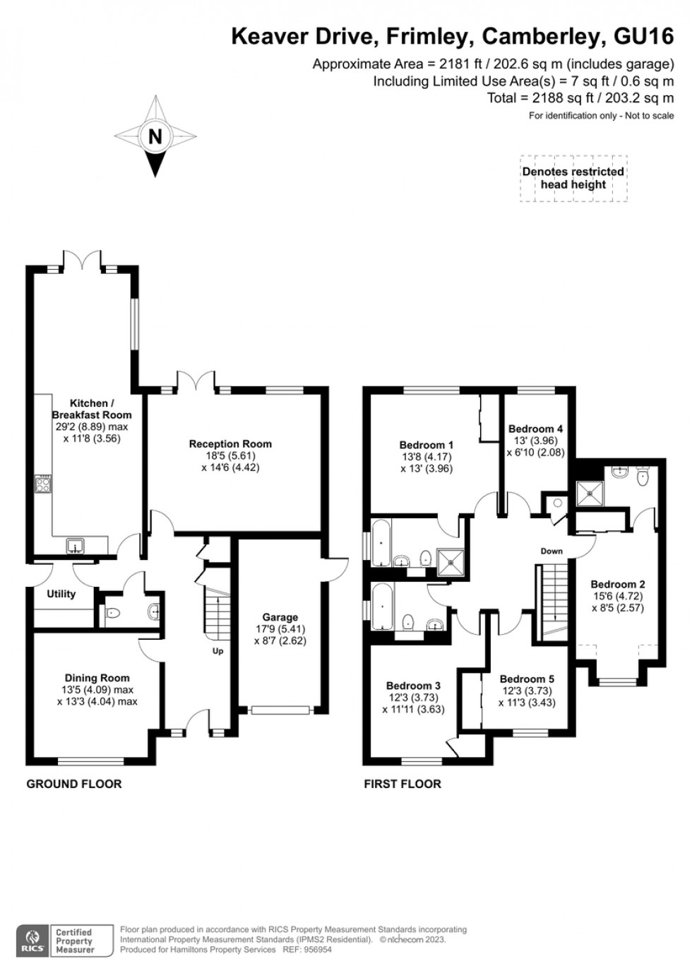 Floorplan for Keaver Drive, Frimley