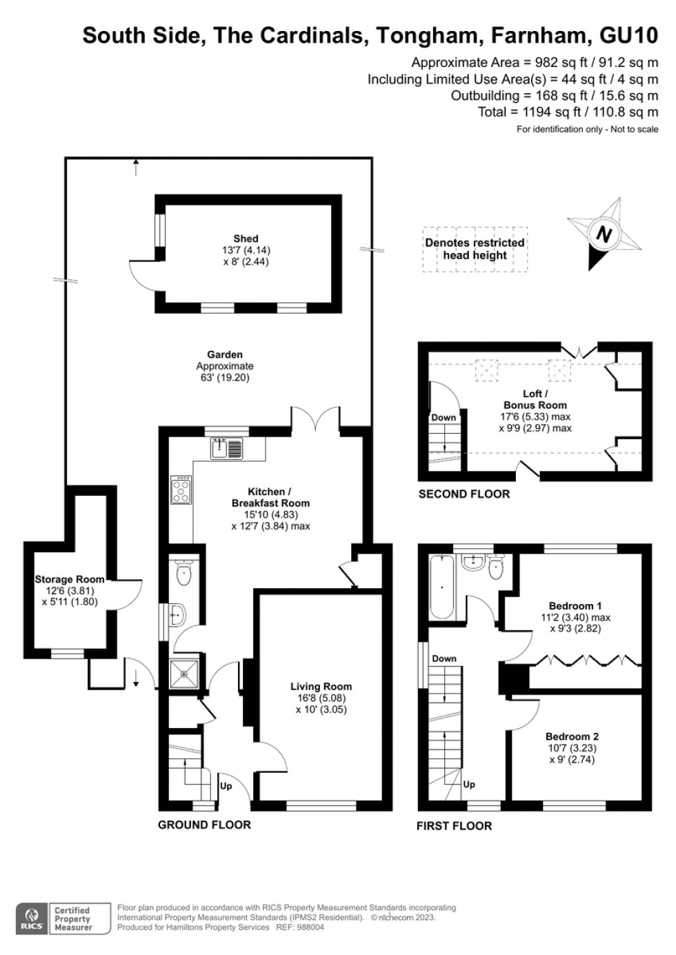 Floorplan for The Cardinals, Tongham