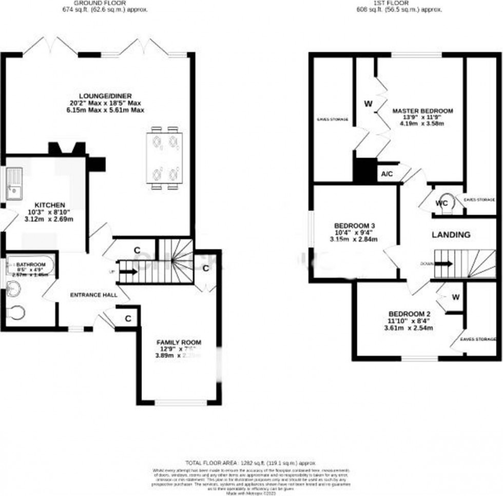 Floorplan for Spencer Close, Frimley Green