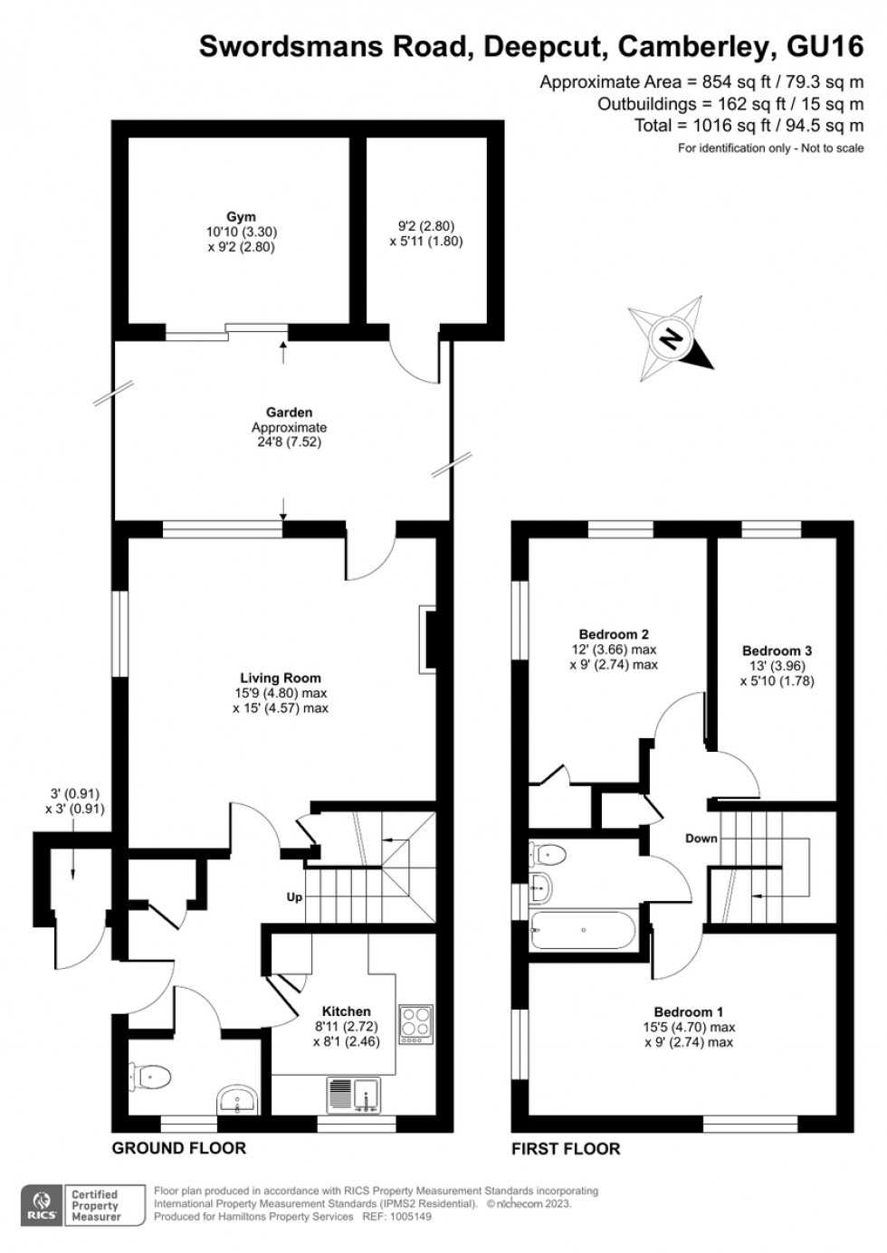 Floorplan for Deepcut, Camberley