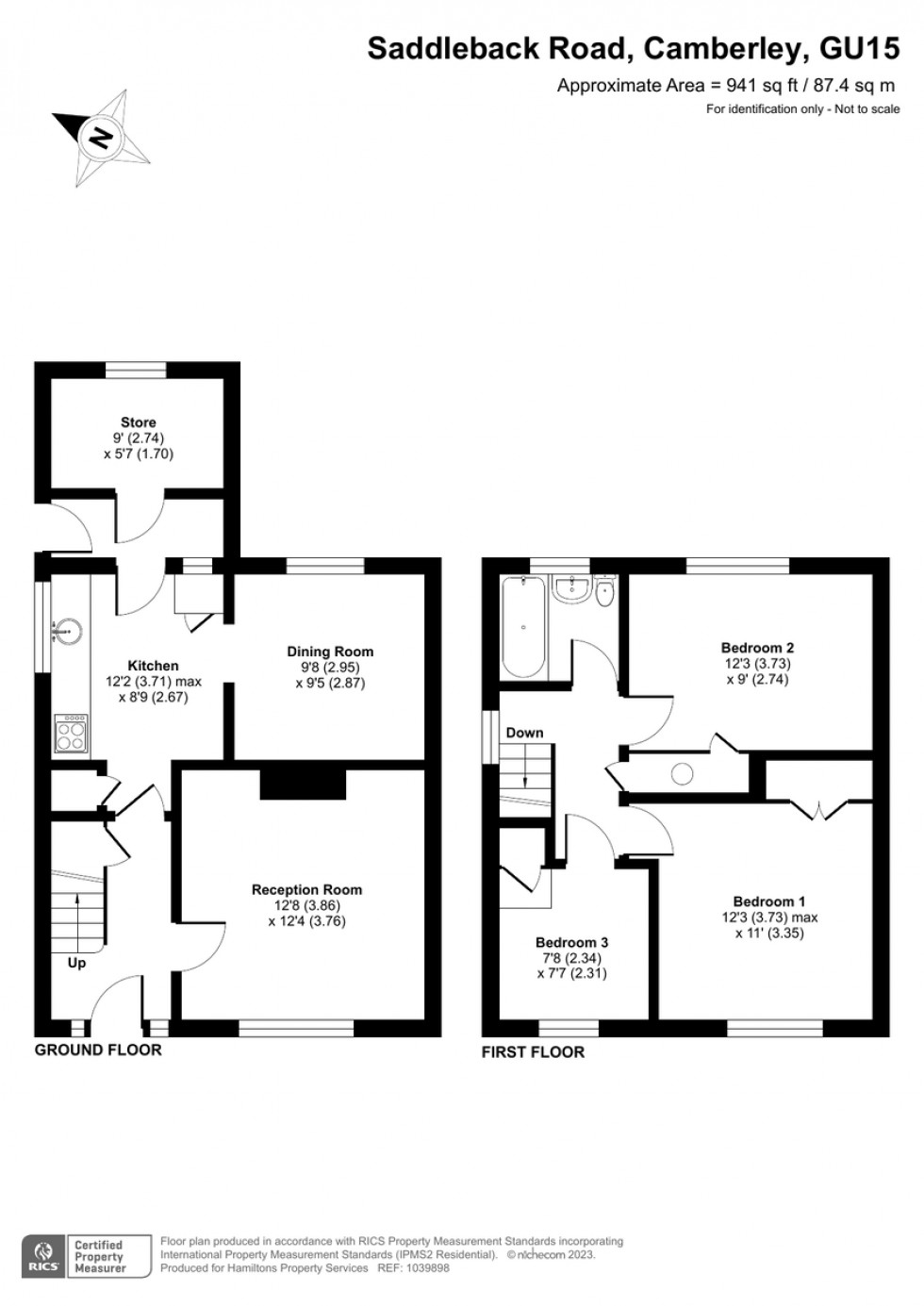 Floorplan for Saddleback Road, Camberley