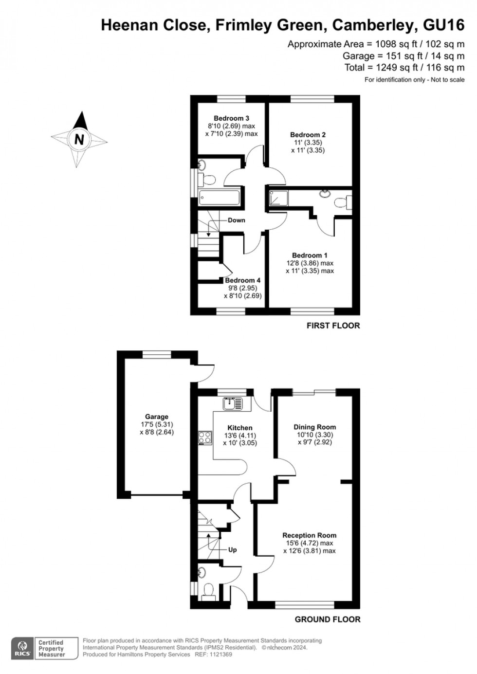 Floorplan for Heenan Close, Frimley Green