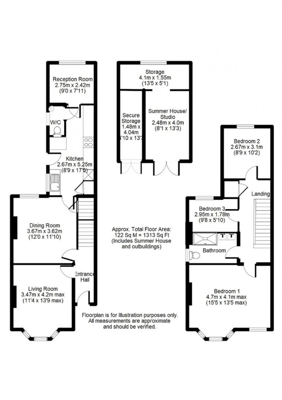 Floorplan for Gordon Avenue, Camberley