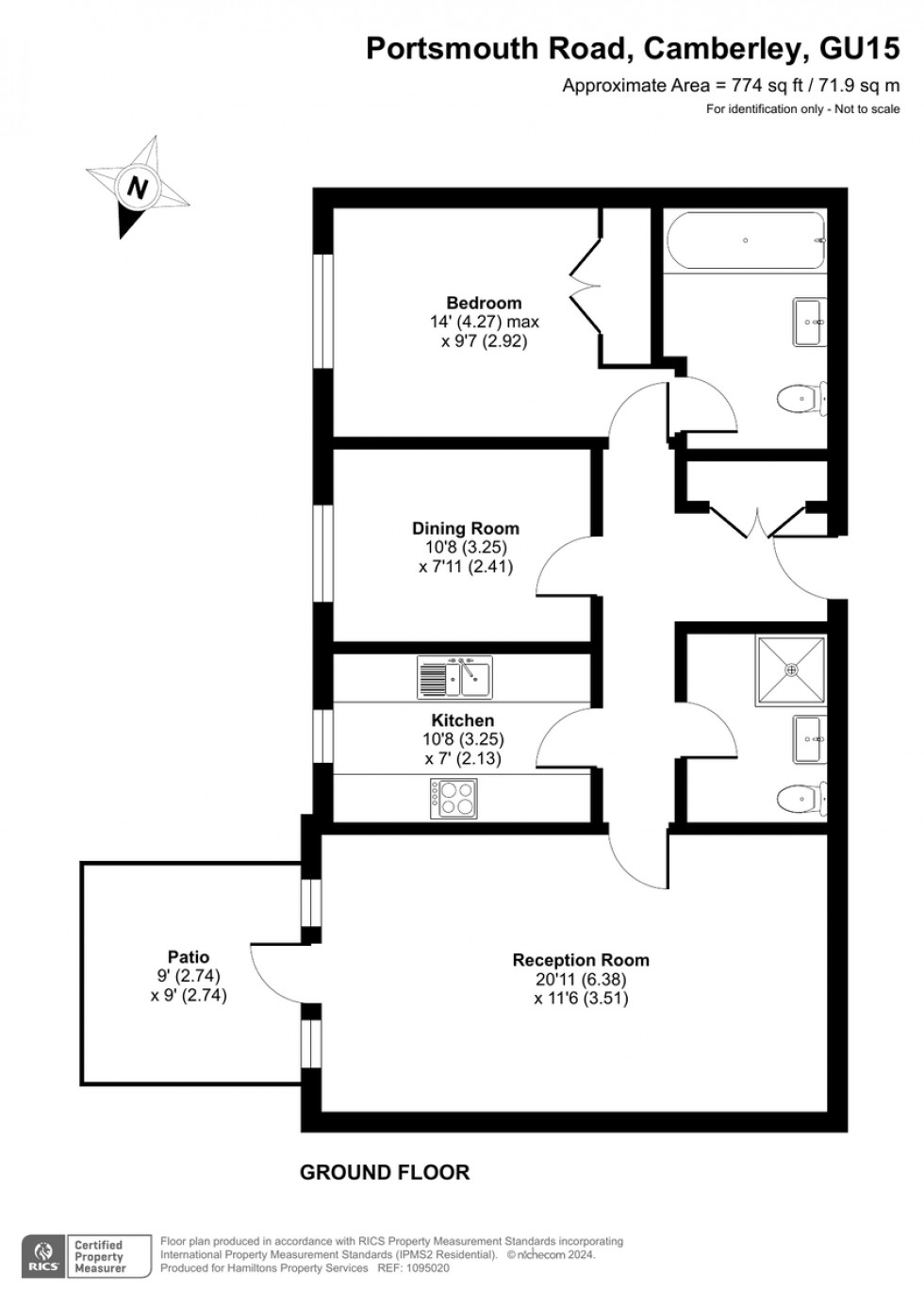Floorplan for Portsmouth Road, Camberley
