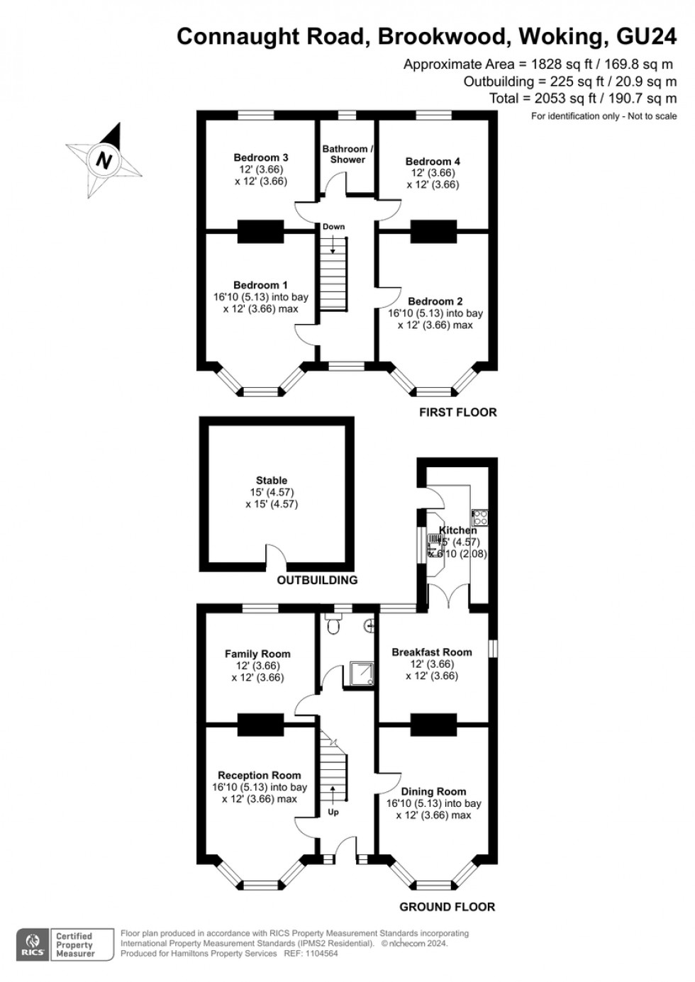 Floorplan for Connaught Road, Brookwood, Woking