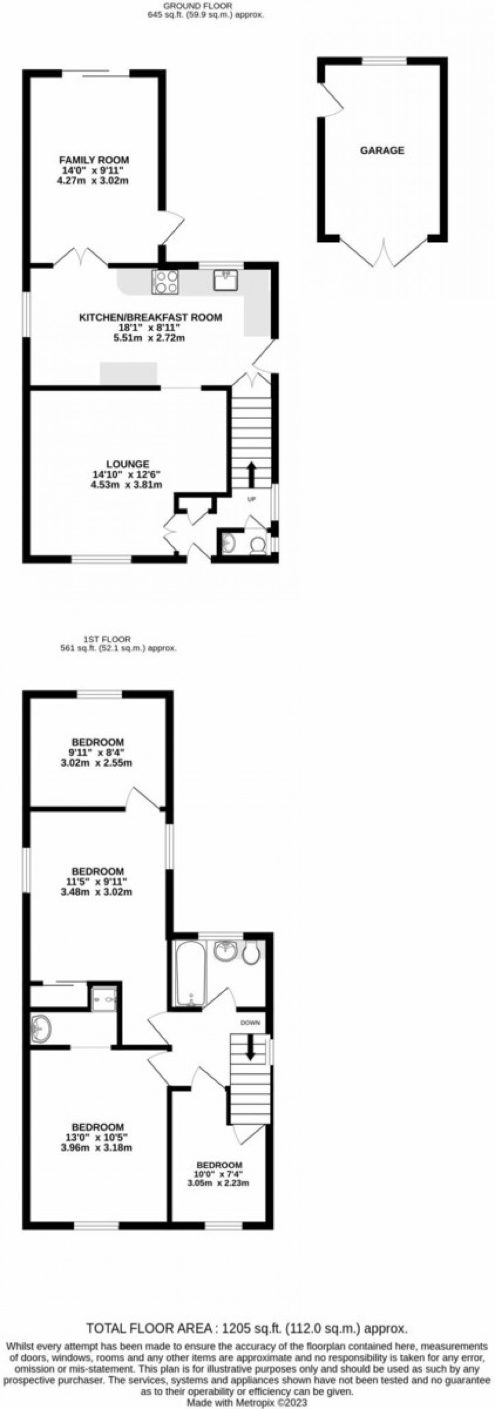 Floorplan for Mytchett Road, Mytchett, Camberley