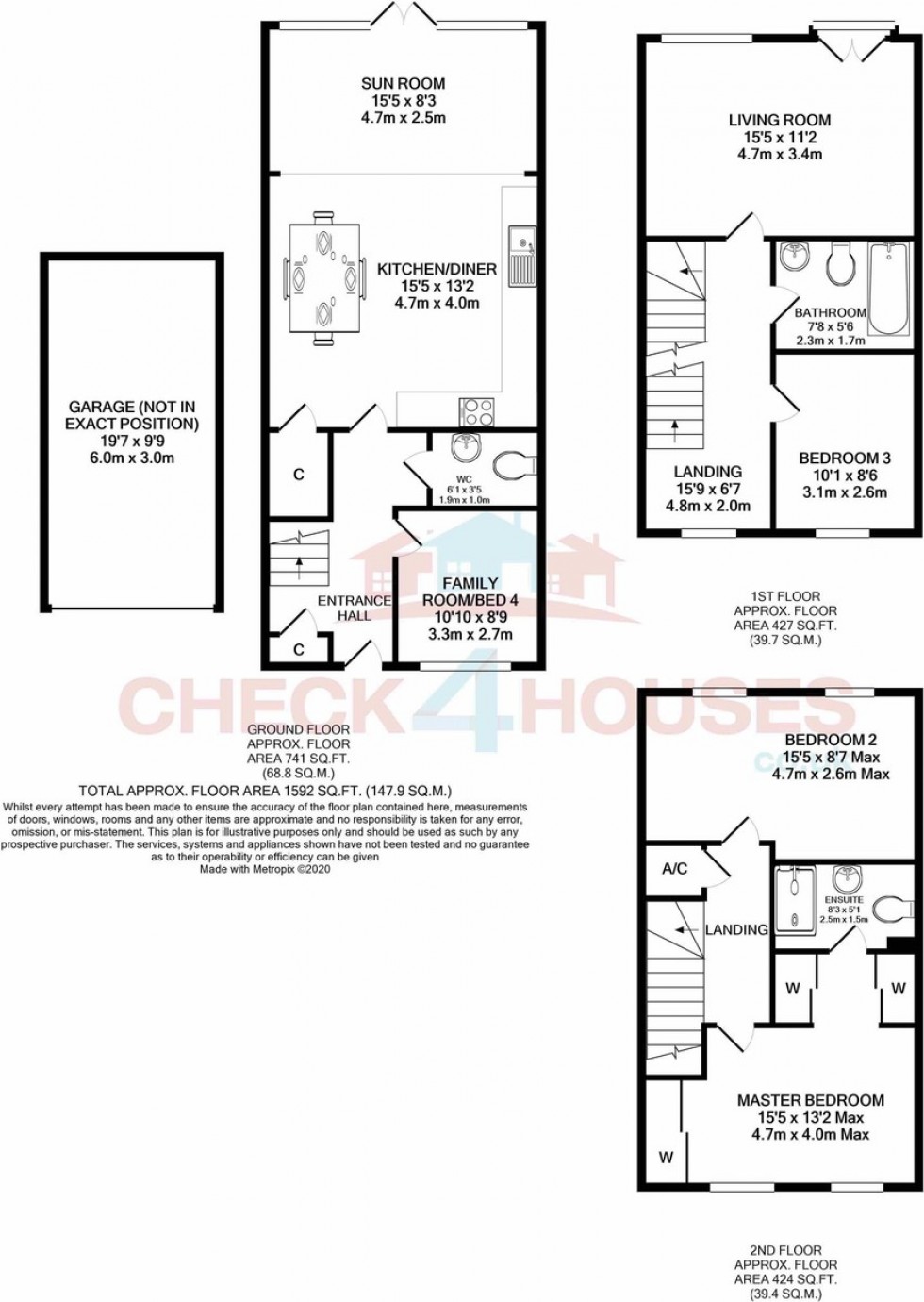 Floorplan for Jubilee Drive, Church Crookham, Fleet