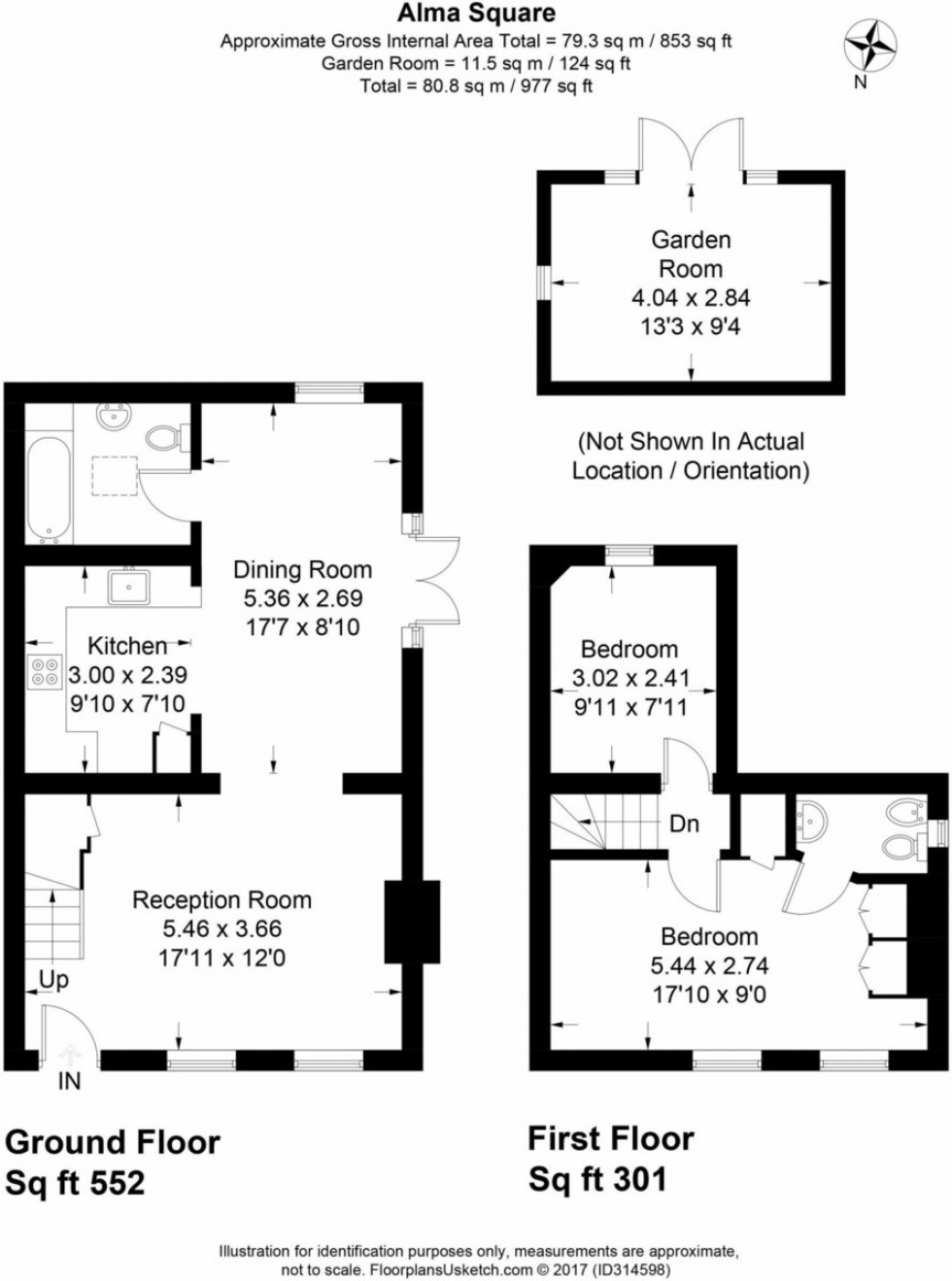 Floorplan for Alma Square, Farnborough