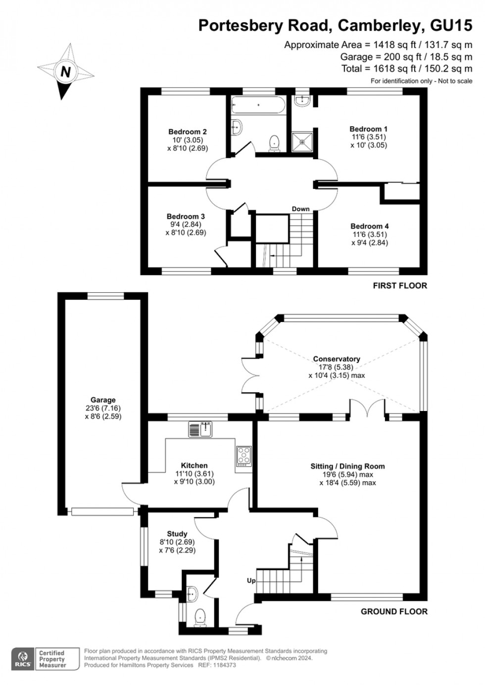 Floorplan for Portesbery Road, Camberley