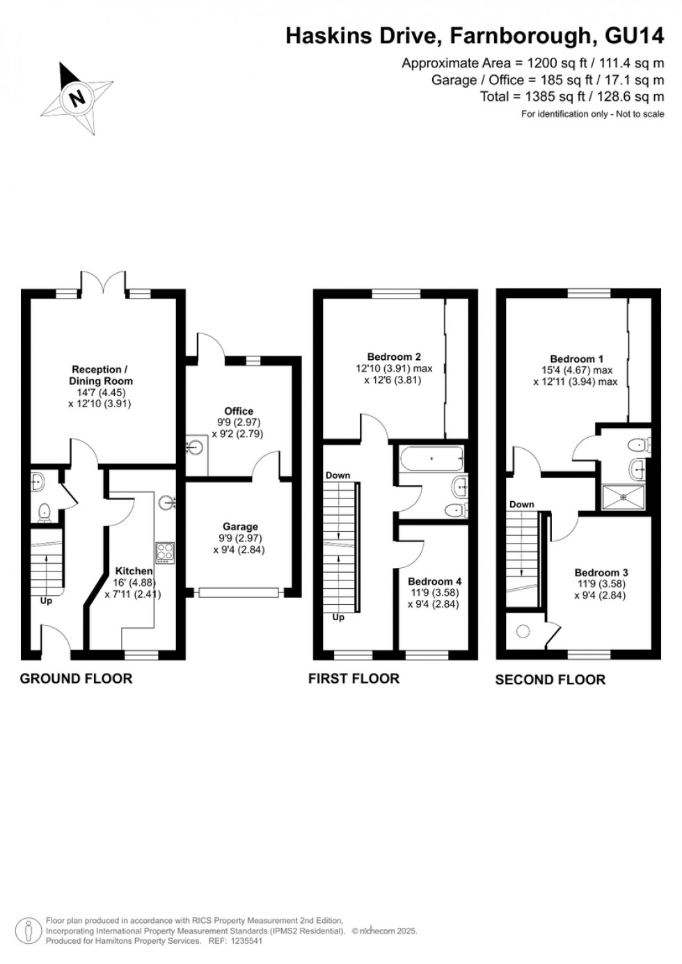 Floorplan for Haskins Drive, Farnborough