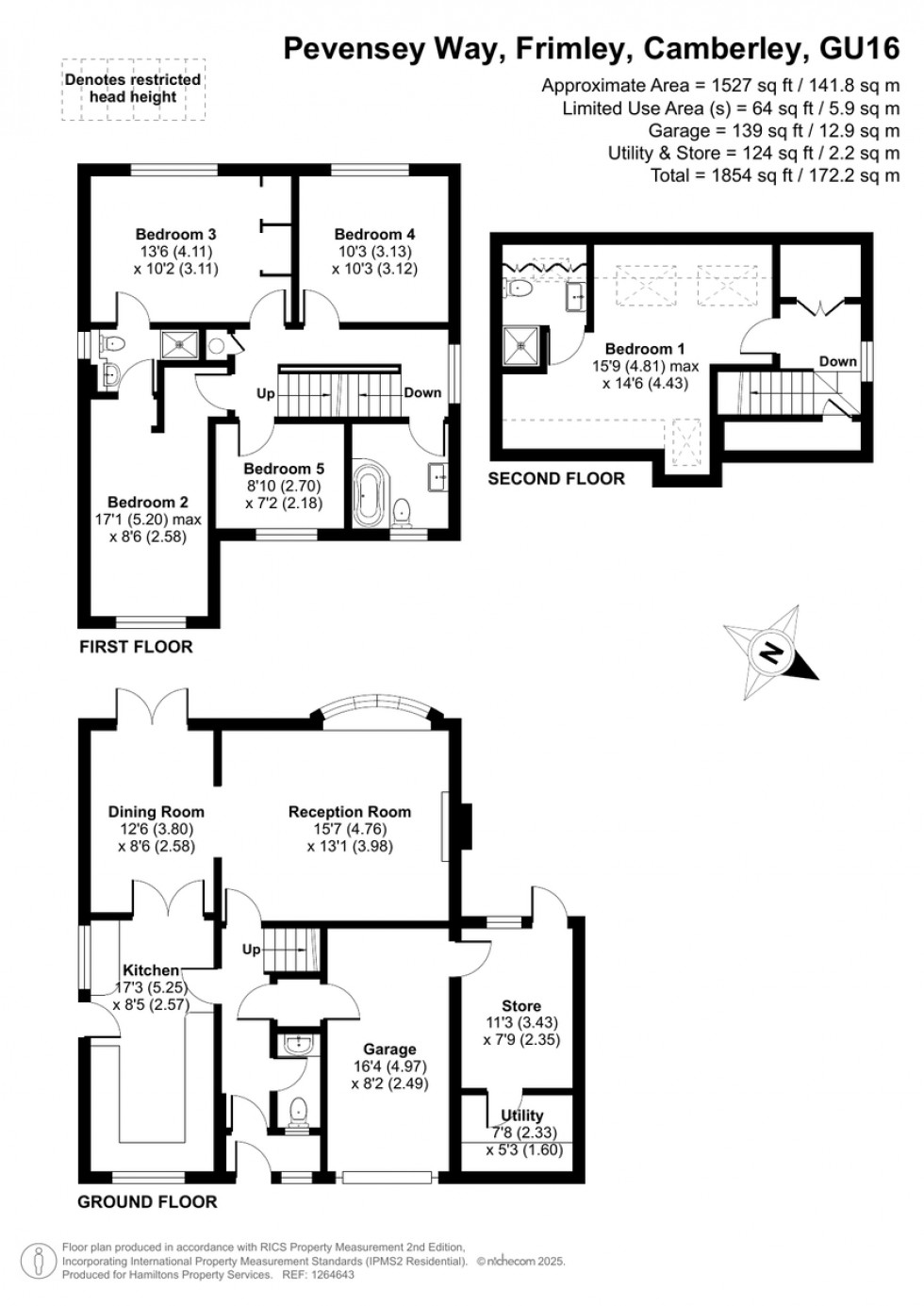 Floorplan for Pevensey Way, Frimley, Camberley