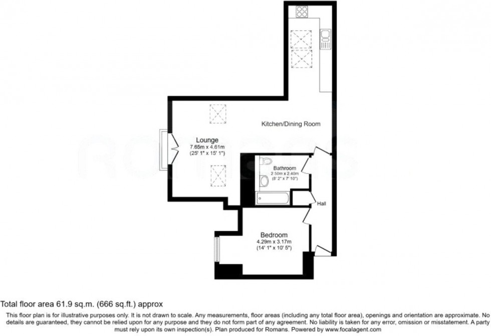 Floorplan for London Road, Camberley