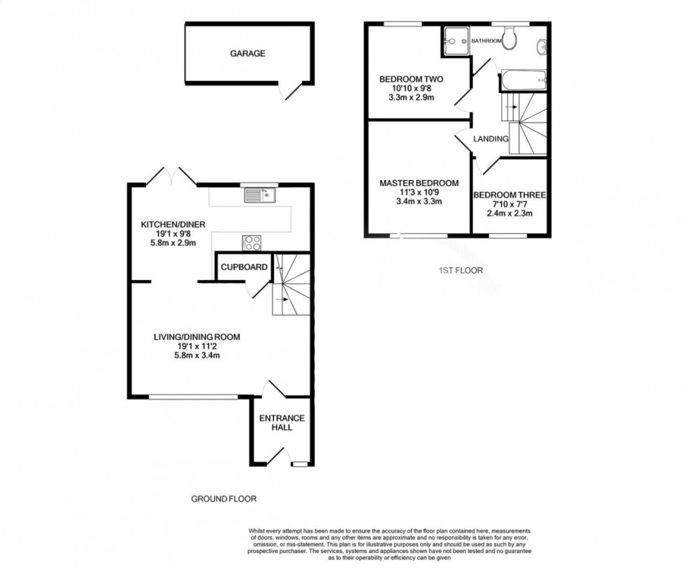 Floorplan for Faraday Road, Farnborough