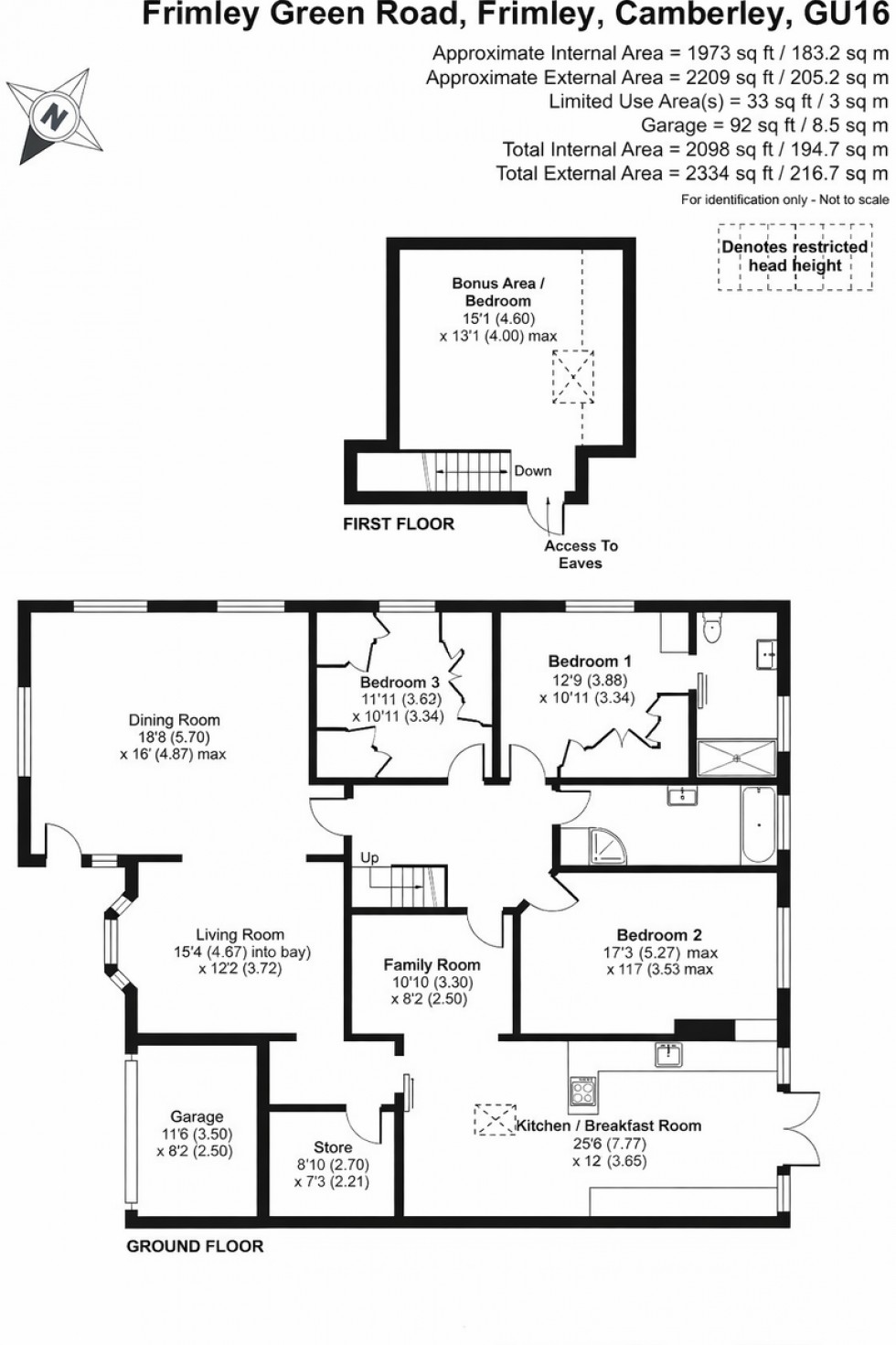 Floorplan for Frimley, Camberley