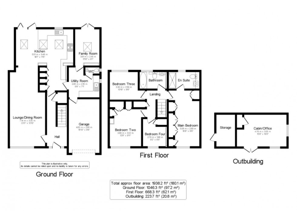 Floorplan for Grayswood Drive, Mytchett, Camberley