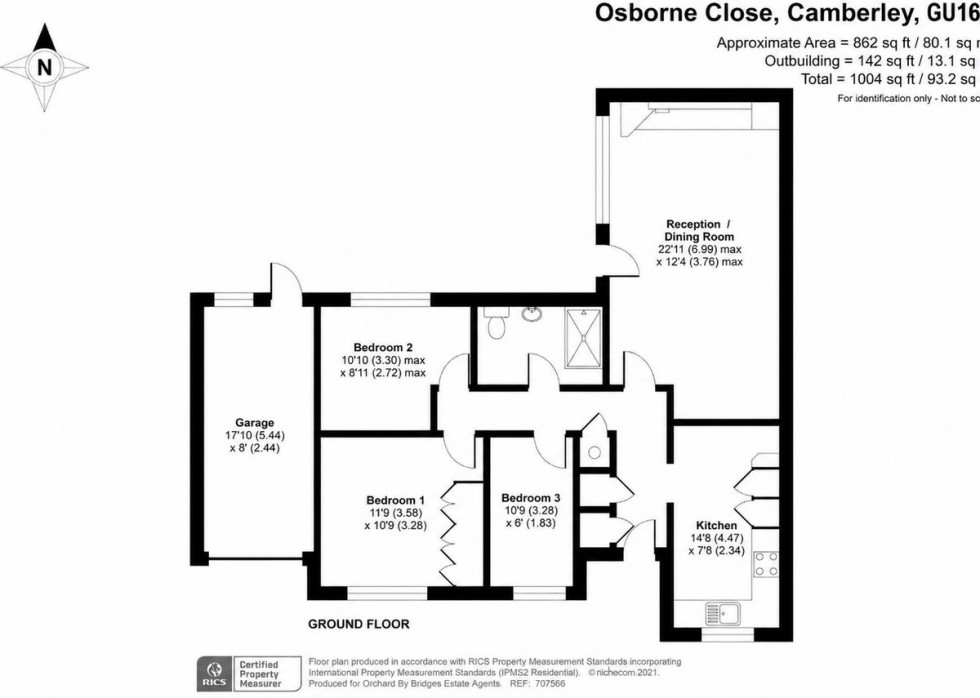 Floorplan for Frimley, Camberley