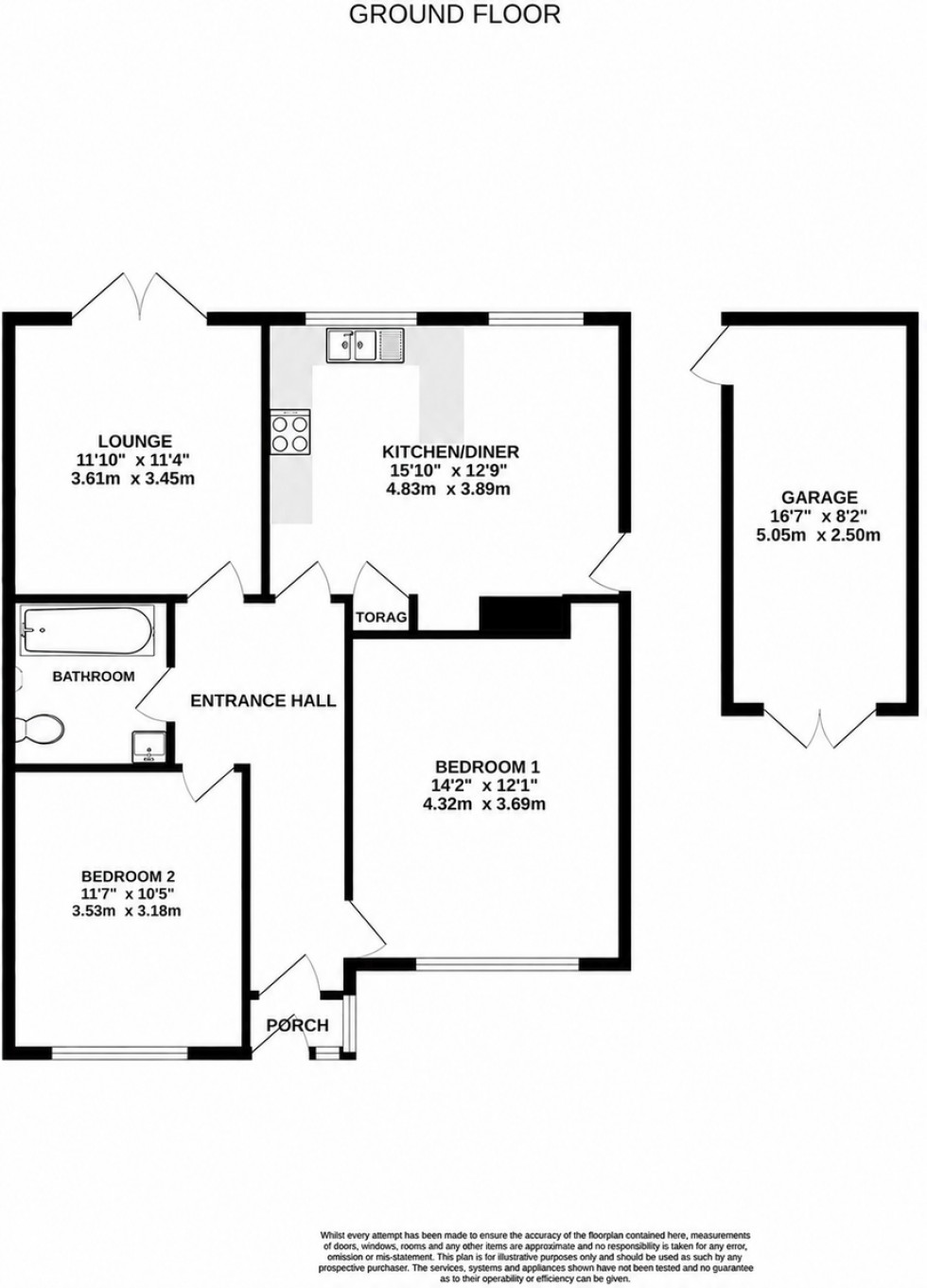 Floorplan for Leopold Avenue, Farnborough